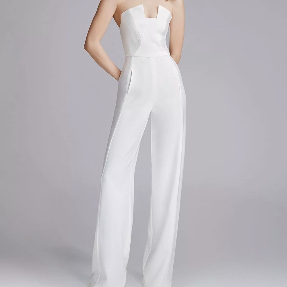 Black Halo Lena Strapless Jumpsuit